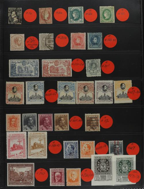 LOTES y COLECCIONES. ESPAÑA. Conjunto de sellos de los años 