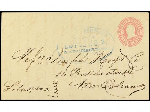 ✉ ESTADOS UNIDOS. (1865 CA.). 3 cents. rose postal stationar