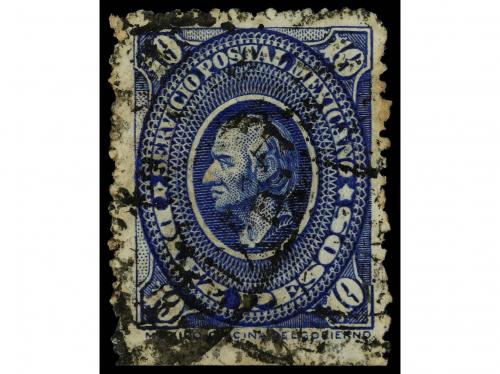 ° MEXICO. Sc. 164. 1884. 10 pesos azul. MUY BONITO EJEMPLAR.