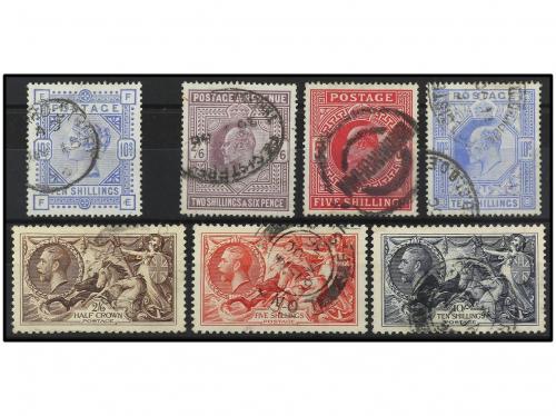 ° GRAN BRETAÑA. 1883-1918. FICHA con sellos en usado. 