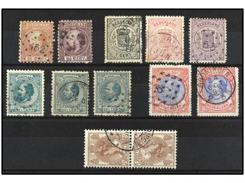 ° HOLANDA. 1867-98. FICHA con sellos en usado. MUY BONITOS. 