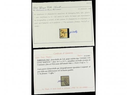 ° NORUEGA. 1856-1910. CONJUNTO de sellos en usado. 