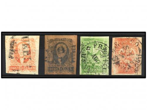 ° MEXICO. Sc. 4, 11, 24, 25. CONJUNTO de cuatro sellos. MAGN