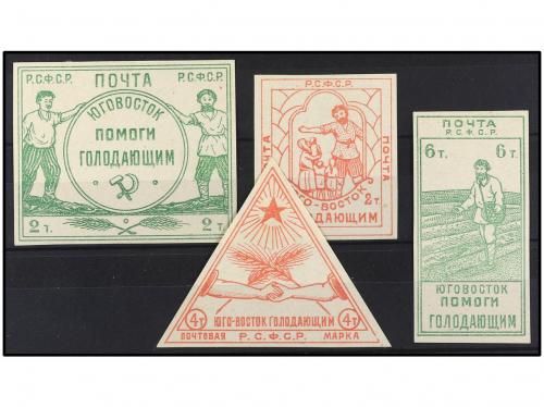 (*) RUSIA. Yv. 176/79. 1922. SERIE completa. MUY BONITA. Fir