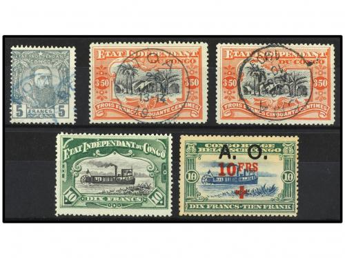 **/° CONGO BELGA. 1894-1918. CONJUNTO de sellos en nuevo (un