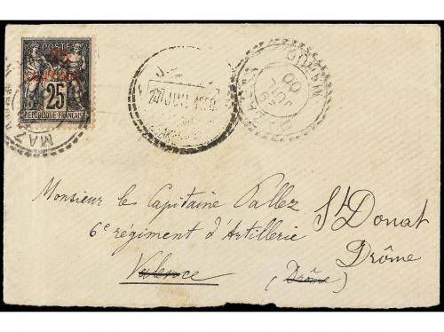 ✉ MARRUECOS: CORREO LOCAL. 1900 (27 Julio). MARRAKECH a FRAN