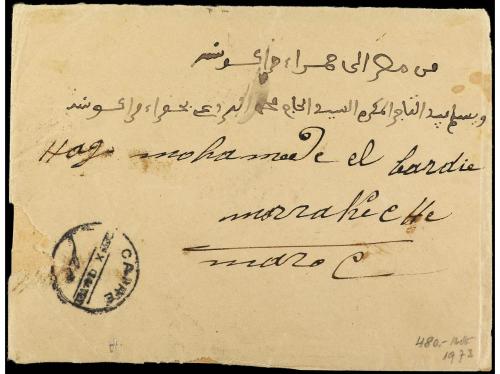 ✉ MARRUECOS: CORREO LOCAL. Yv. 69, 71. 1904. CAIRO (Egipto) 
