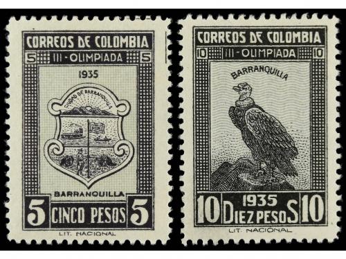 * COLOMBIA. Yv. 274/89. 1935. Juegos Olímpicos de Barranquil