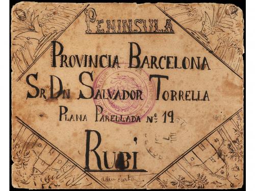 ✉ CUBA. 1897. GUANABO a RUBÍ (España). Sobre ilustrado a man