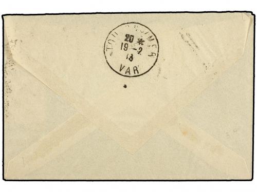 ✉ MARTINICA. 1913. FORT DE FRANCE a FRANCIA. Carta certifica