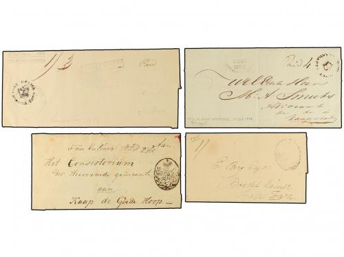 ✉ CABO DE BUENA ESPERANZA. 1800-1830. Four letters (one fron