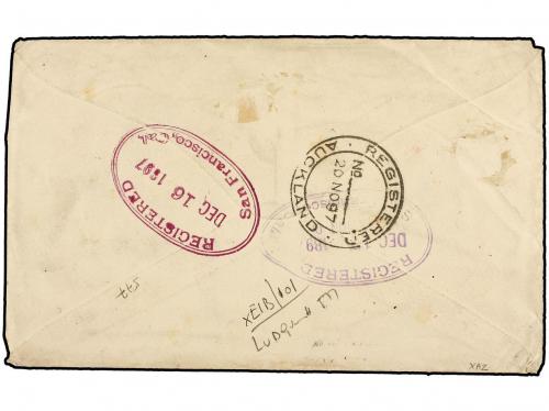 ✉ COOK. Sg. 6/10. 1897. RAROTONGA to SAN FRANCISCO. Envelope