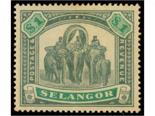 * SELANGOR. Sg. 54/59, 61. 1895-99. SEVEN stamps. Fine. Stan