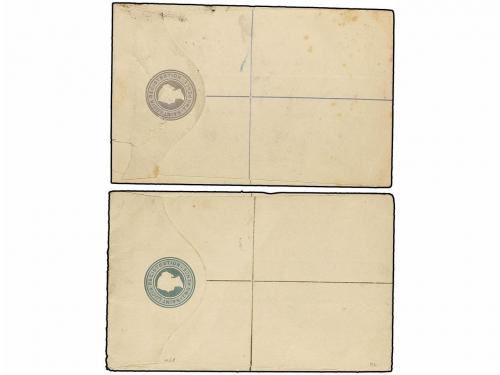 ✉ SANTA LUCIA. 1894-99. Two registered envelopes of 2 d. gre
