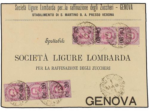 ✉ ITALIA. Sa. 58 (6). 1891. FRONTAL. SAN MARTINO BUON ALBERG