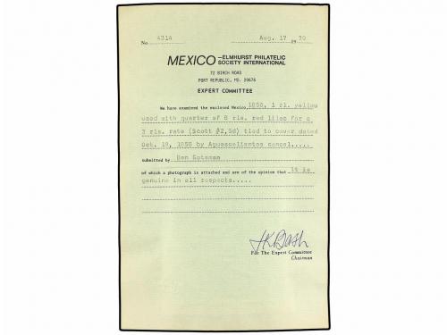 ✉ MEXICO. Sc. 2, 5d. 1858. AGUAS CALIENTES a ZACATECAS. 1 re