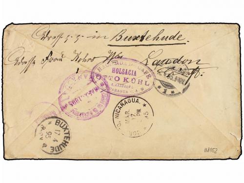 ✉ NICARAGUA. 1895. MATAGALPA a ALEMANIA. Entero Postal de 10