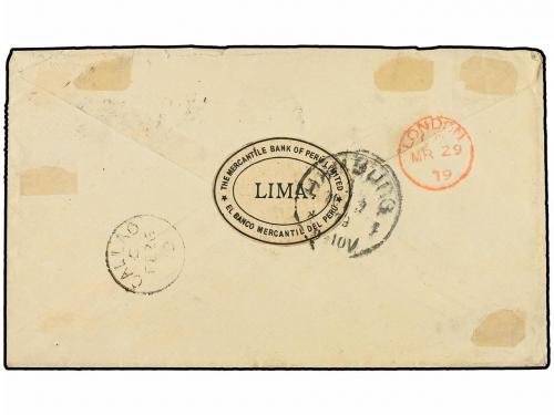 ✉ PERU. 1879. LIMA to HAMBURG. Envelope franked by Peru 20 c