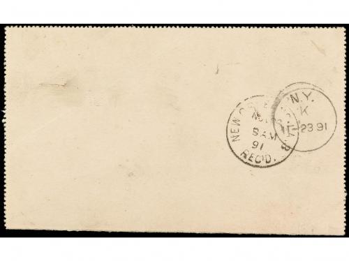 ✉ ARGENTINA. 1891. BUENOS AIRES a NEW ORLEANS. Entero Postal
