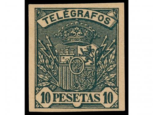(*) ESPAÑA: TELEGRAFOS. Ed. 31/38s sin 35. SIETE sellos SIN 