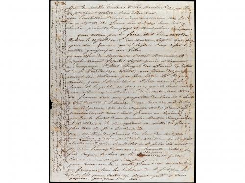 ✉ COSTA RICA. 1857. SAN JOSÉ a MARTIGUES (Francia). Carta co
