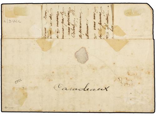 ✉ ANTILLAS DANESAS. 1846. PARÍS to HUMACAO (Puerto Rico) via