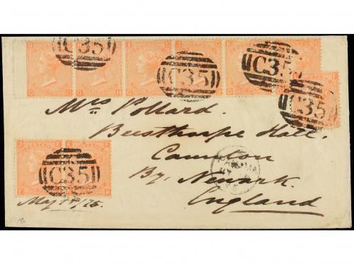 ✉ PANAMA. 1875. PANAMA to NEWARK (England). Envelope franked