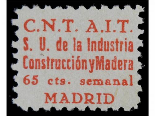 * ESPAÑA GUERRA CIVIL. MADRID. CNT-AIT. S.U. de la Industria