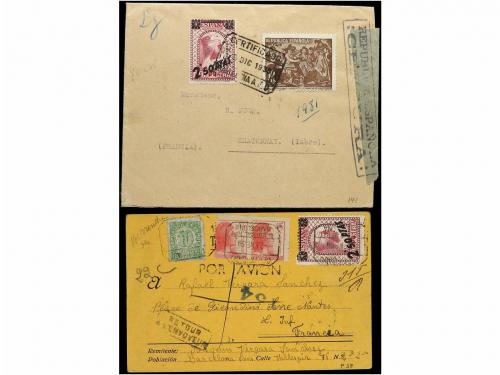 ✉ ESPAÑA. Ed. 791. 1938-39. Cuatro cartas circuladas con el