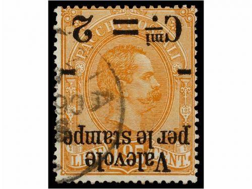 ° ITALIA. Sa. 54a. 1890. 2 cts. s. 1,25 lire naranja. HABILI