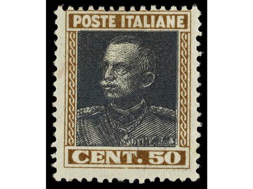 ** ITALIA. Sa. 218c. 1927. 50 cents. castaño y gris CENTRO D
