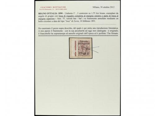 */° Δ ITALIA. Sa. 50/55. 1890. Conjunto de variedades con oc