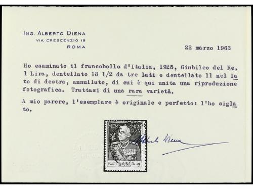 */° ITALIA. Sa. 186/90. 1925-26. Conjunto de variedades, dos