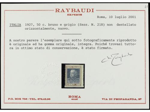 ** ✉ Δ ITALIA. Sa. 218. 1928. Conjunto de variedades incluye