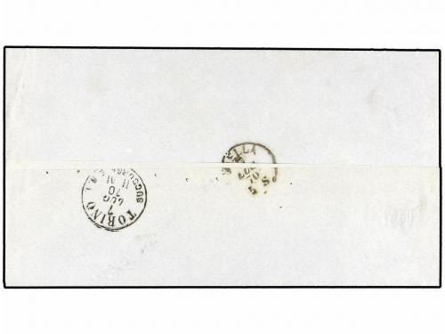 ✉ ITALIA. Sa. T-15ga. 1870. CHIVASSO correo interior. Circul