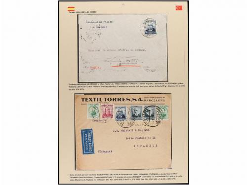✉ ESPAÑA. 1904-1934. CONJUNTO de 10 cartas o tarjetas circul