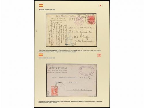 ✉ ESPAÑA. 1904-1934. CONJUNTO de 10 cartas o tarjetas circul