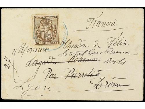 ✉ ESPAÑA. 1897. Sobre de tarjeta de visita circulado sin ce