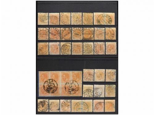 ° ESPAÑA. Ed. 210. 15 cts. naranja. Conjunto de 178 sellos