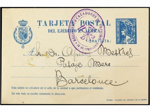 ✉ MARRUECOS. 1921. MONTE ARRUIT a BARCELONA. Tarjeta Postal