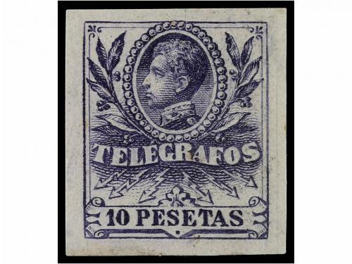 * ESPAÑA: TELEGRAFOS. Ed. 39s/46s. SERIE completa SIN DENTAR