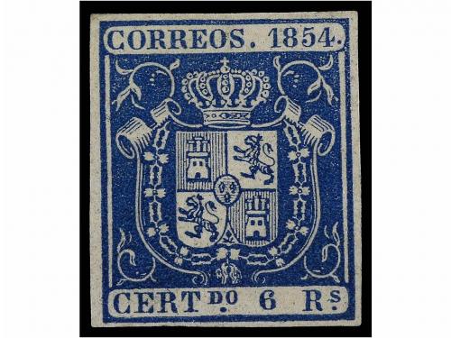 ** ESPAÑA. Ed. 27. 6 reales azul. Color muy fresco conserva
