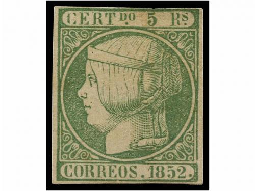 (*) ESPAÑA. Ed. 15. 5 reales verde. MUY BONITO EJEMPLAR, má