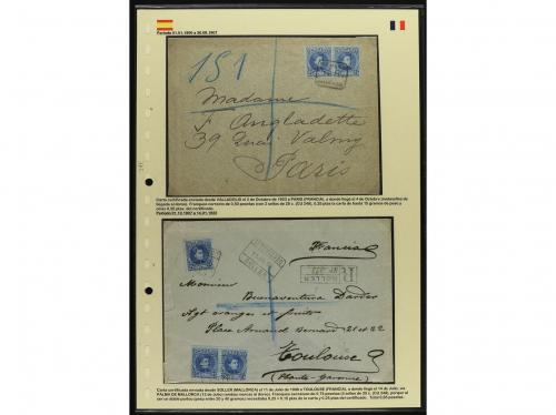 ✉ ESPAÑA. 1905-1925. Conjunto de 10 cartas dirigidas a Franc