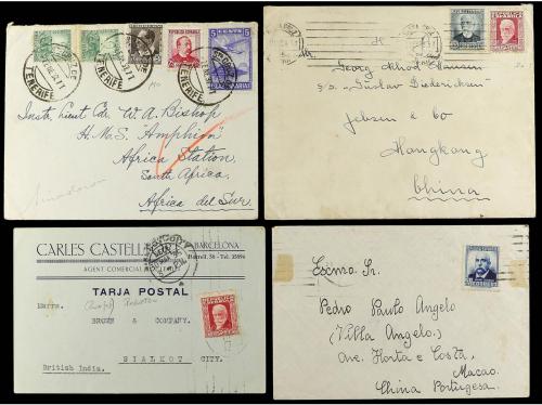 ✉ ESPAÑA. 1930-35. Conjunto de 8 cartas dirigidas a África d