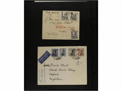 ✉ ESPAÑA. 1931-37. Conjunto de 18 cartas dirigidas a Gran Br