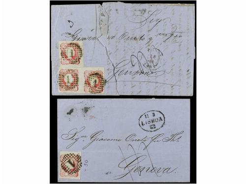 ✉ ESPAÑA. 1800-64. Seis cartas, cuatro dirigidas a Italia (u