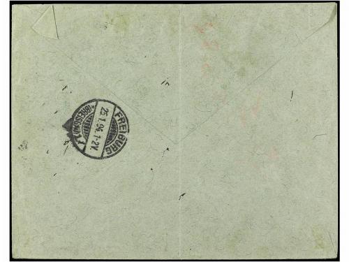 ✉ PORTUGAL. Mu. 83 (6), 85 (2). 1894. LISBOA a ALEMANIA. 10 