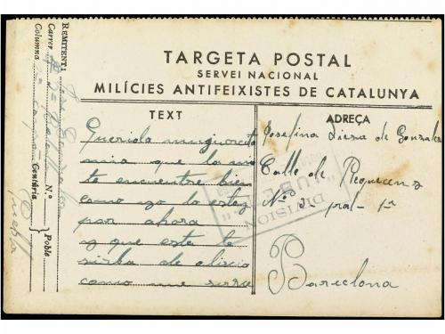 ✉ ESPAÑA GUERRA CIVIL. (1937 CA.). Tarjeta Postal de campaña