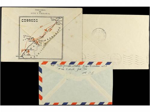 ✉ COLONIAS ESPAÑOLAS: IFNI. 1936-58. TRES cartas circuladas 